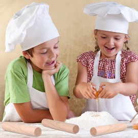 Small Wooden Rolling Pin, Dumpling Dough Roller Wooden Mini Rolling Pins Kitchen Utensil Tool for Fondant, Pasta, Bread, Pastry, Cookies, Pizza, Pie, Cylinder Style, 6.3 Inch (20 Pieces)