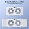 shinic Twin Window Fan with Reversible Airflow, Thermostat Controlled, 3