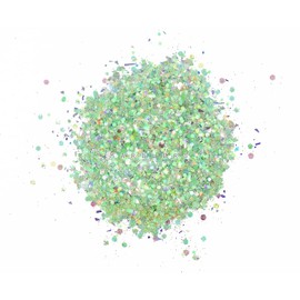 MARBLERS Holographic Glitter [Mixed Green] 1.5oz (42g) | Chunky | Non-Toxic, Vegan, Cruelty-Free | Face, Body, Eyeshadow, Hair, Festival, Party Makeup | Nail Art, Polish | Resin, Tumbler, Slime, Craft