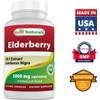 Best Naturals Elderberry Sambucus Nigra 5000mg Equivalent 120 Veg Capsules