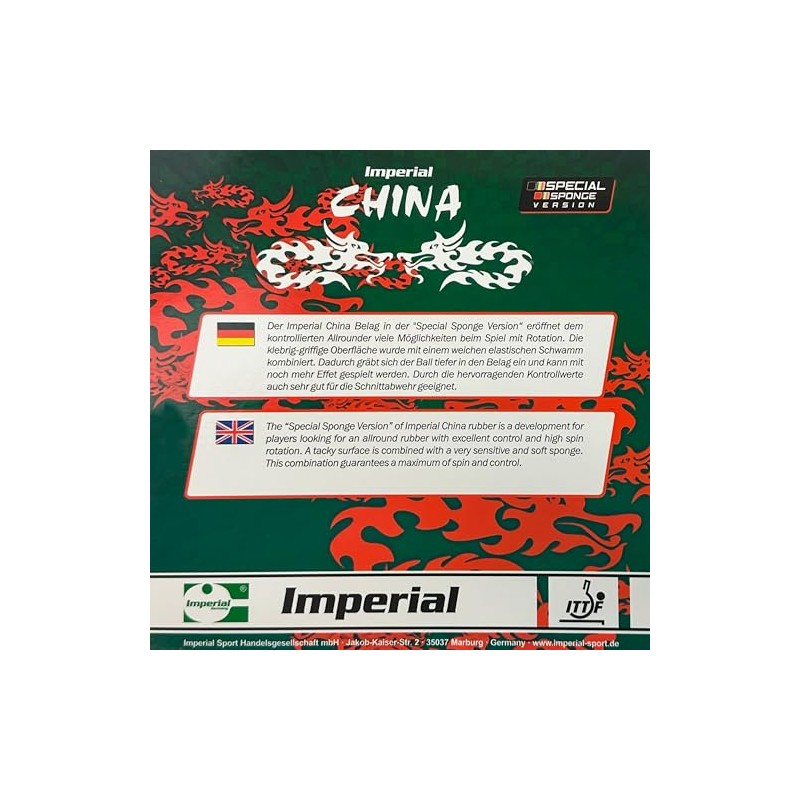 Imperial China Special Sponge (1.5 mm - Red)