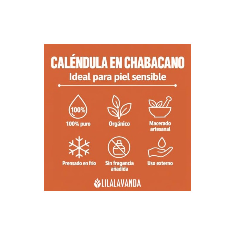 LilaLavanda - Aceite de Caléndula Orgánico Macerado en Chabacano -