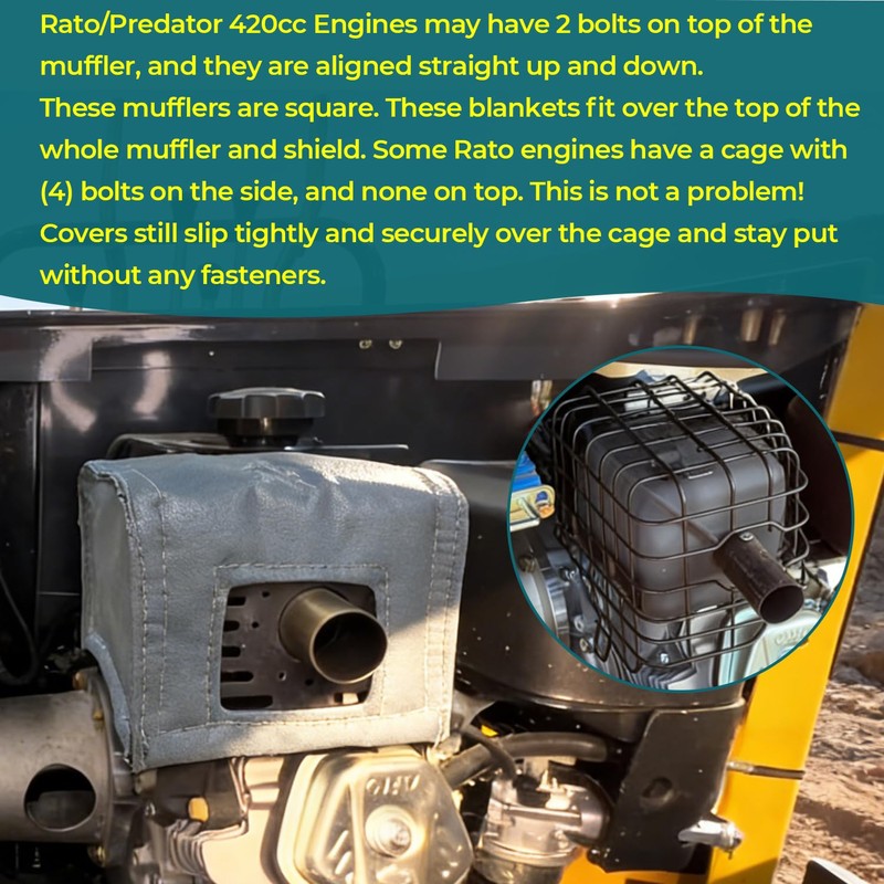 Muffler Blanket Fit For Chinese Mini Excavator Skid Steer Rato