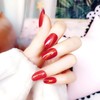 24pcs Nail Tips, Gel Nail Lighting, Solid Color Nail Tips,