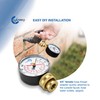 CARBO Instruments 2-1/2" Water Pressure Test Gauge, 0-200 PSI, Red