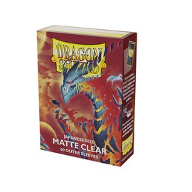 5 Packs Dragon Shield 60 ct Japanese Matte Outer Sleeves Clear 60 ct Card Value Bundle! …