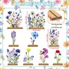 9 Pack Wooden Wildflower Party Decorations Wildflower Wooden centerpieces Table