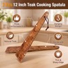 HJZHII 2PCS Wooden Spatula for Cooking, 12 Inch Flat Wood