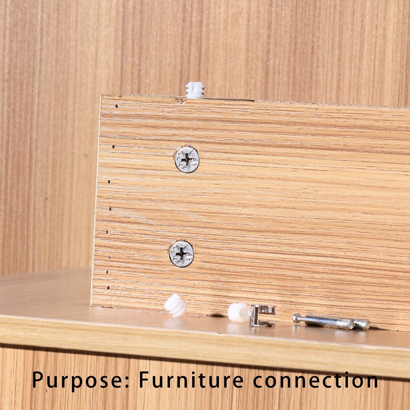 20PCS 3-in-1 Furniture Connection Kit, Eccentric Cam Lock Ø15mm and