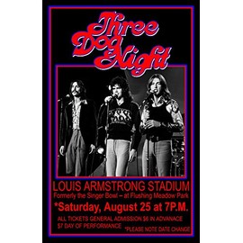THREE DOG NIGHT REPLICA 1973 CONCERT POSTER
