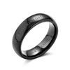Bling Jewelry Black Tungsten Dome Wedding Band Ring 6mm