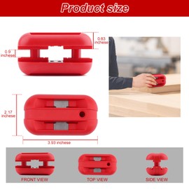 Edge Banding Trimmer,Hand Planer Edge Quad Trimmer with Tungsten Carbide Blades,Laminate Veneer Edge Trimmer,with Abrasive paper and screwdriver,Woodworking Edge Banding Trimmer Tool for All Direction