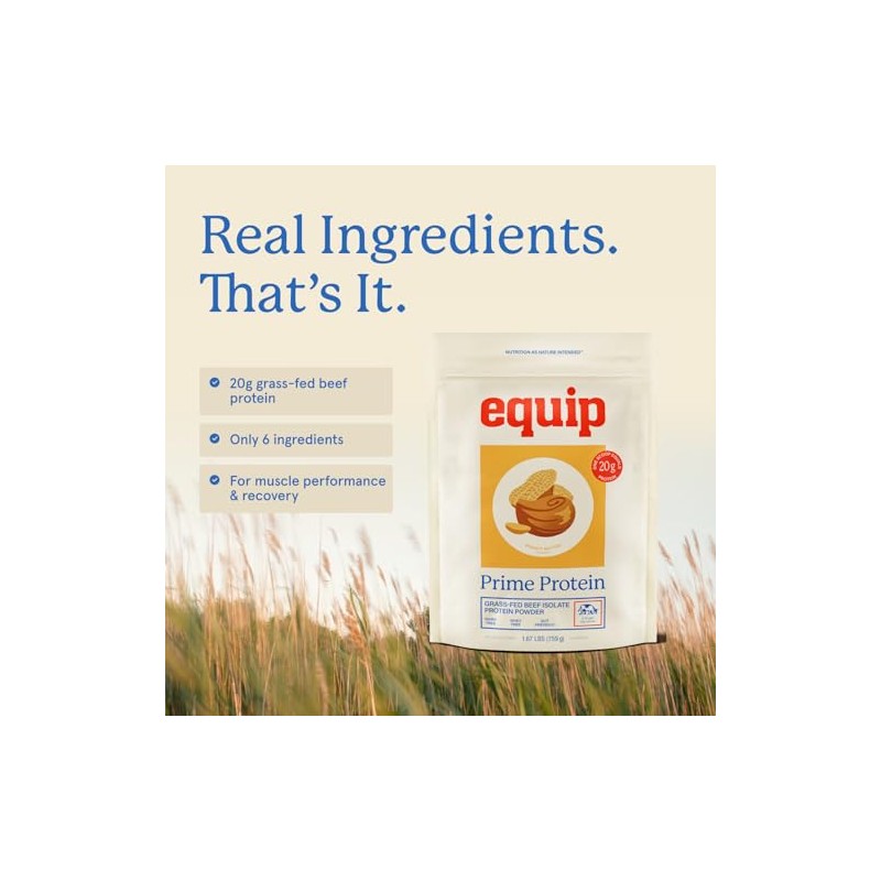 Equip- Alimentos Prime Protein Powder Limpio, Grass Fed Beef Protein