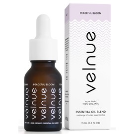 Velnue Peaceful Bloom | Organic Lavender Essential Oils Blend for Diffusers Aromatherapy | 100% Organic, Natural Therapeutic Grade | Made in Canada (Peaceful Bloom - 15ml)