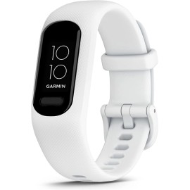 Garmin Vivosmart 5 Activity and Fitness Tracker | Easy to Use | Lightweight - White, Small/Medium