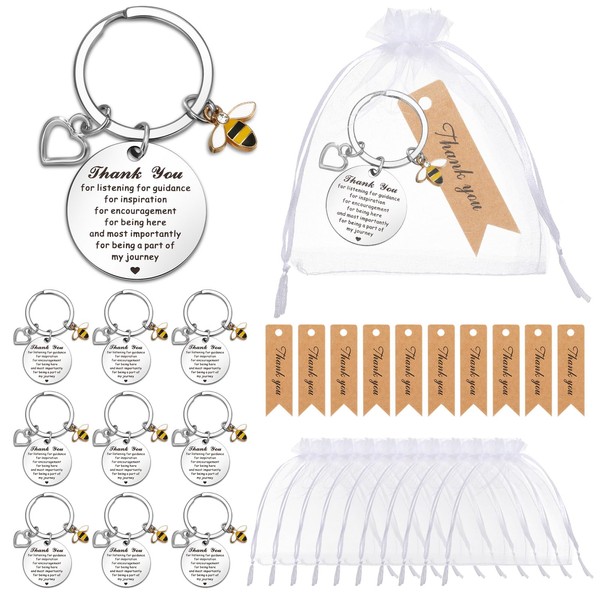 Partideal 10 Sets Thank You Keychain Gifts Leaving Gifts Teacher