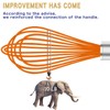 OYV Orange Silicone Whisk, Professional Whisks For Cooking Non-Scratch, Stainless
