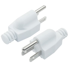 Biaungdo 2 Pack Neutral Ground Bonding Plug for Portable Inverter Generator, Surge Protector Ground Plug with Floating Neutral on RV Generator for Open Ground Error(White)