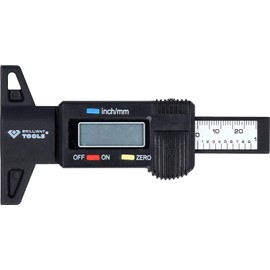 BRILLIANT TOOLS BT114903 Digital Depth Caliper, 0-25 mm [Powered by KS Tools]