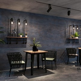 Peel and Stick Wallpaper-16 x118 Dark Blue Grey Concrete Contact Paper Renter Friendly Matte Thick Removable Textured Self Adhesive Wall Paper for Bathroom,Walls,Floors,Countertops,Cabinet etc