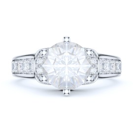 PRSTANI Sterling Silver Luxury Vintage 2CT Simulated Round Brilliant Cut Diamond Promise Engagement Ring (7)