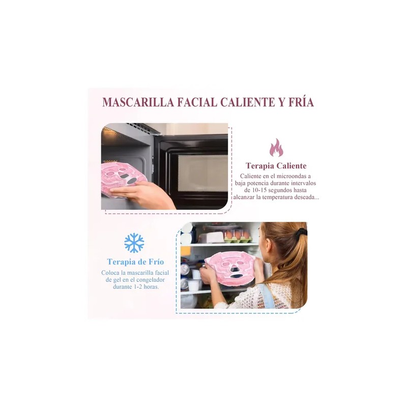 Mascarilla Facial De Hidrogel Frio Caliente Reutilizable