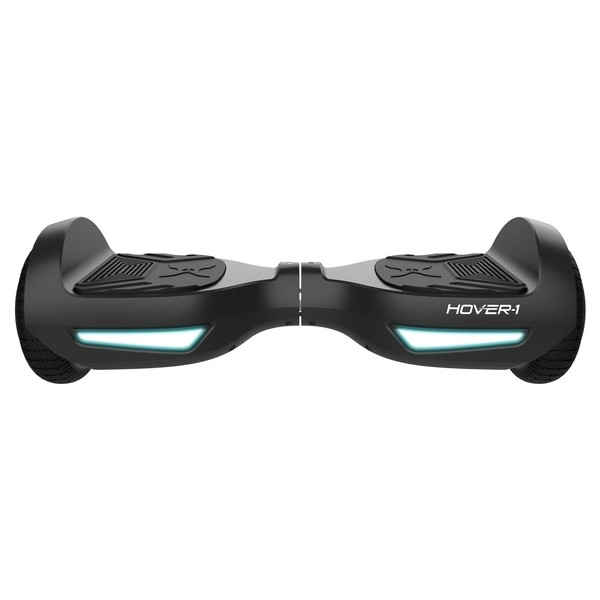 Hover-1 Drive Electric Hoverboard | 7MPH Top Speed, 3 Mile Range, Long Lasting Lithium-Ion Battery, 6HR Full-Charge, Path Illuminating LED Lights, Black , 22.8" x 8.3" x 6.8"