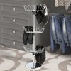 Three Tier Revolving Shoe Tree Orgainzer Rack with Chrome Finish
