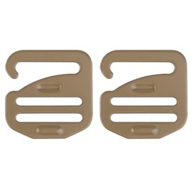 WarmHeartting 2pcs Metal Heavy Duty G-Hook Flat Steel Hanging Buckles for I Inch Webbing Tactical Gear Accessories