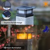 Dynaming 6 Pack Solar Post Cap Lights Outdoor with Flickering