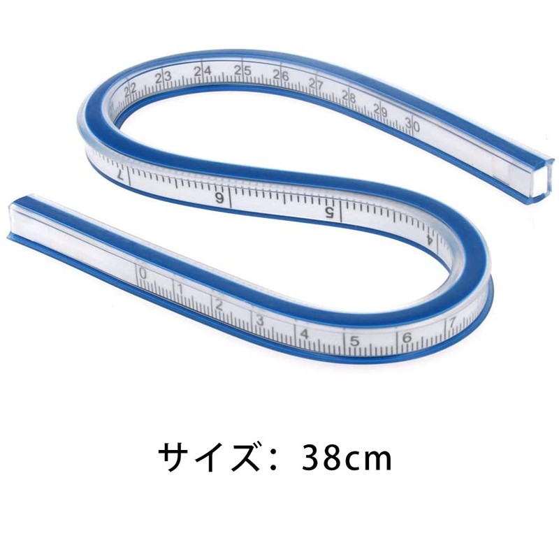 2 Pieces Curved Ruler Plastic Tape Measure Ruler 30cm Scale