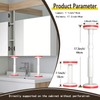 Adjustable Support Pole Small for Cabinets/Furniture - 440lb White Telescopic