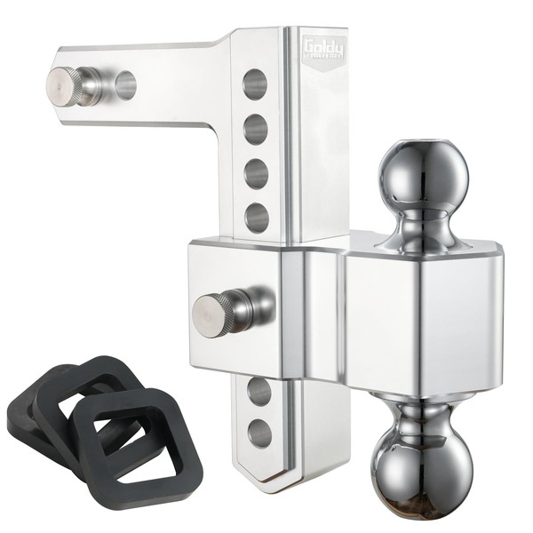 Goldy TRAILERHITCH Adjustable Trailer Hitch Ball Mount, 8-Inch Drop/Rise, Fits