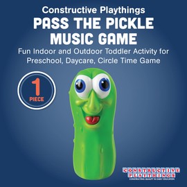 Constructive Playthings Pass The Pickle Music Game for Kids Ages 4+, Fun Indoor and Outdoor Toddler Activity for Preschool, Daycare, Circle Time Game
