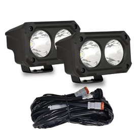 BIGLION.X 4 Inch LED Light Pods, LED Pods 2Pcs 100W Offroad Driving Light 8000LM Light Bar White Spot &Flood Combo Beam Pods Light for Truck Pickup 4x4 SUV ATV UTV