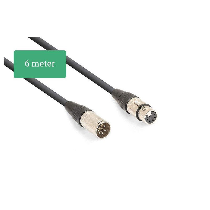 PD Connex DMX Cable XLR 5-Pin (M/F) - 6 Metres