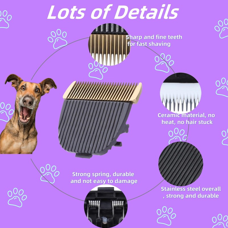 PetPhindU Dog Hair Clipper Blade Professional Pet Clippers Replacement Blades