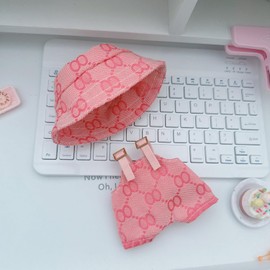 17cm Clothes Set(NO Doll),Hat & Overalls Set for 17cm Accessories Suit,Stylish Adorable Dolls Clothes Accessories,Cute Clothes for Dress up Unique Style (Style B)