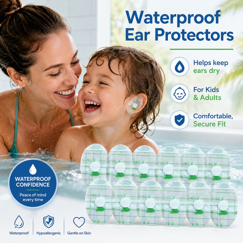 Waterproof Ear Covers for Swimming & Bathing – 100pc Disposable