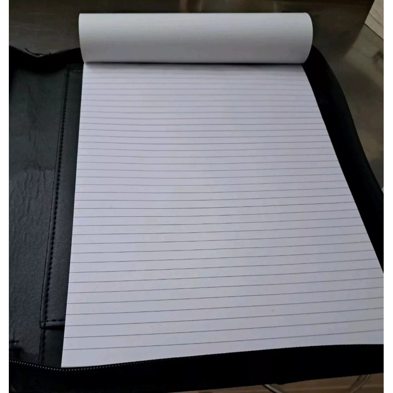 Wundermax Black Vegan Leather Portfolio With Tablet Pocket Zipper NIB