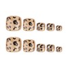 Leopard Print Toe Nail Press Ons Glitter Fake Toenails Glossy