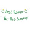 Pre-Strung Last Romp in The Swamp Banner, Glitter Green Bachelorette