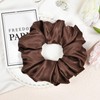 CEELGON Dark Brown Big Satin Scrunchie6.5 Inches Jumbo Scrunchies Silky