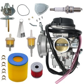 Lanigram LTZ400 Carburetor Fits for Suzuki Quadsport LT-Z 400 2003-2007 2003 2004 2005 2006 2007 ATV Quad Carb With Air Filter and Fuel Valve