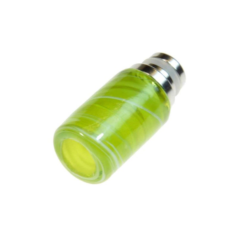 Armerah Swirl 510 Drip Tip eCig Mouthpiece Short/Big Jade/Stainless-Steel Single