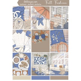 Life Planner Sticker Kit, Fall Fashion, over 150 stickers on premium matte