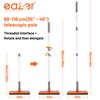 Eazer 46'' Professional Window Cleaner Tool, 2-in-1 Rotatable Squeegee for