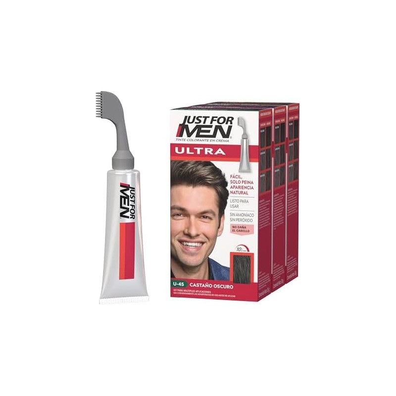 Just For Men Ultra, Tinte para Canas Castaño Oscuro U45