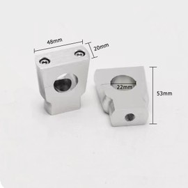 MOTLTECH 7/8" 22MM Handlebar Riser Clamp Compatible with Harley Kawasaki Suzuki Yamaha Honda Shadow,silver