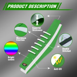 fewfuss Dirt Bike Seat Cover - White Stripe Universial Seat Cover for Dirt Bike - Motorcycle Motorcross Enduro Seat Covers (Green)